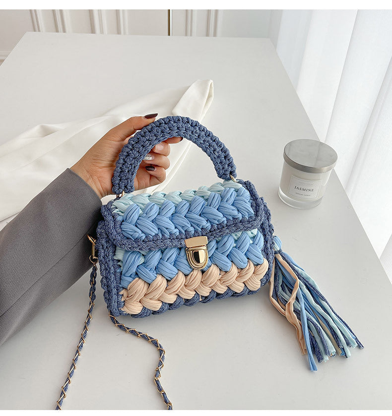 Pastel Knit Handbag