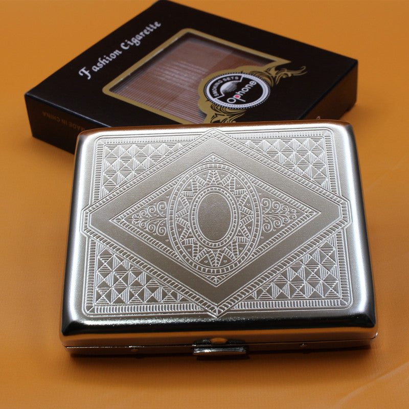 Embossed Steel Men’s Cigarette Case