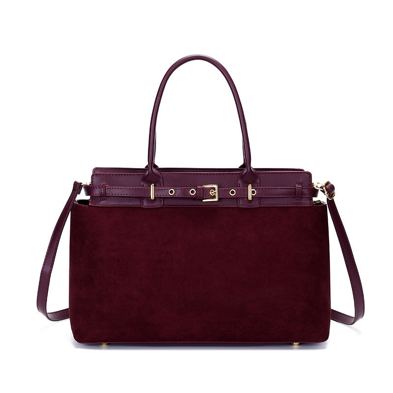 Retro Leather Buckle Handbag