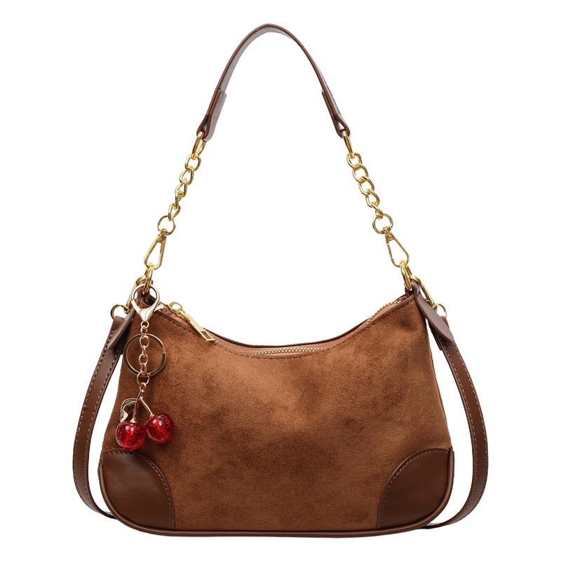 Retro Solid Color Underarm Shoulder Bag