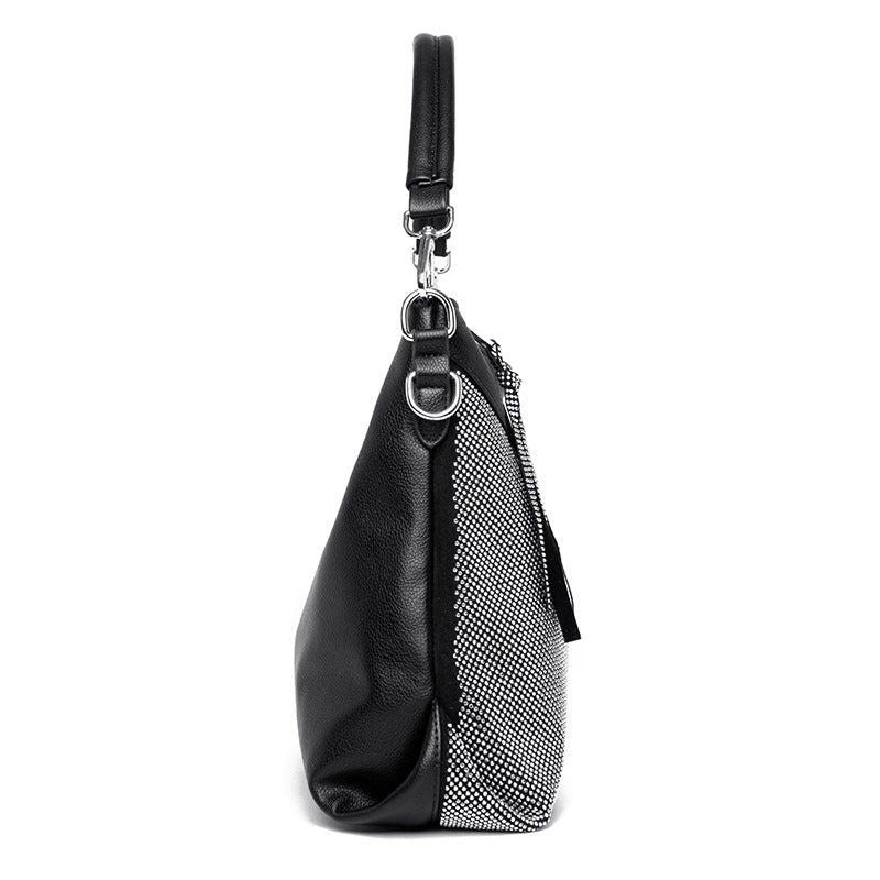 Sparkle Stone Diamond Embellished Large Shoulder Bag