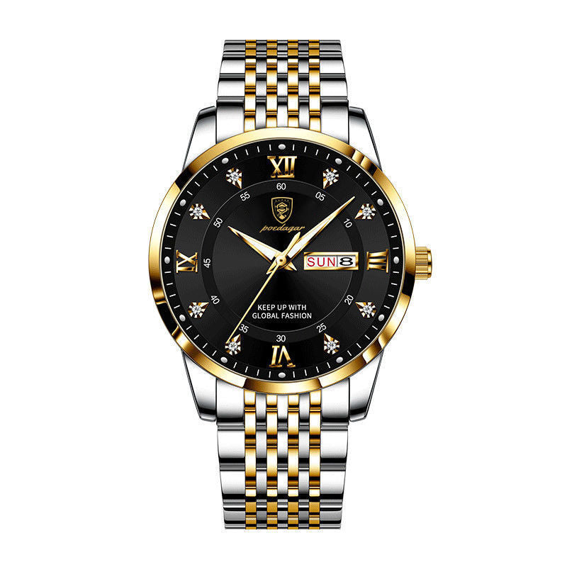 Shop now in Sri Lanka - Luminous Quartz Waterproof Men's Watch With Calendar
