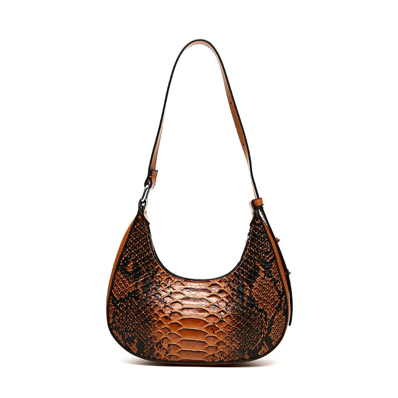 Croco Chic Armpit Shoulder Bag