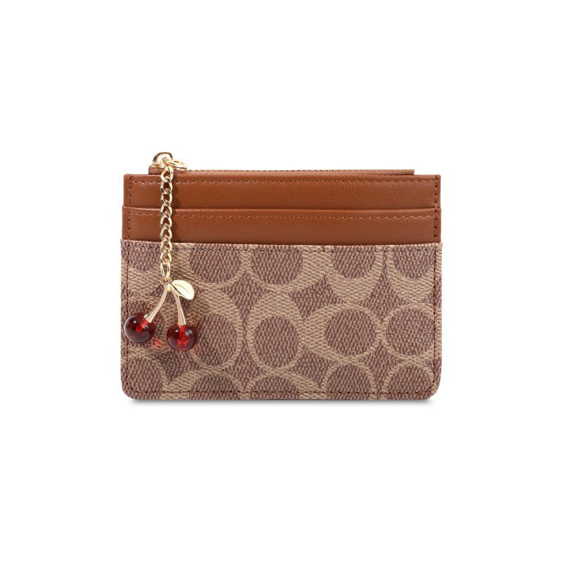 Cherry Monogram Women’s Card Holder