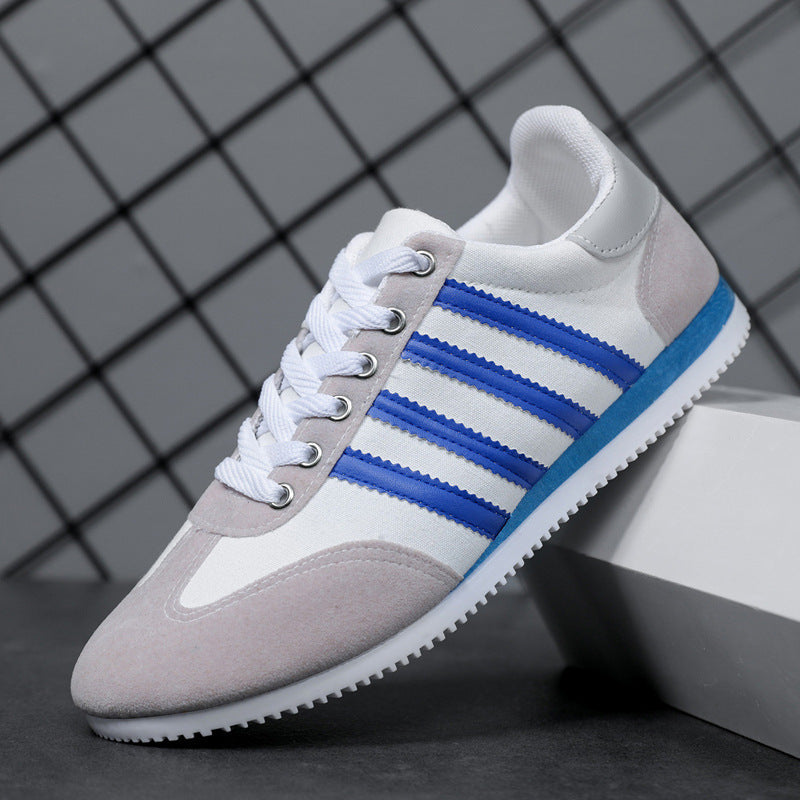 Men’s Dynamic Striped Low-Top Urban Lifestyle Sneakers
