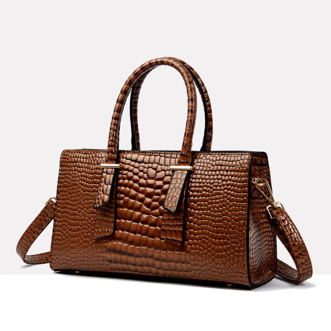 Croc Luxe Statement Handbag