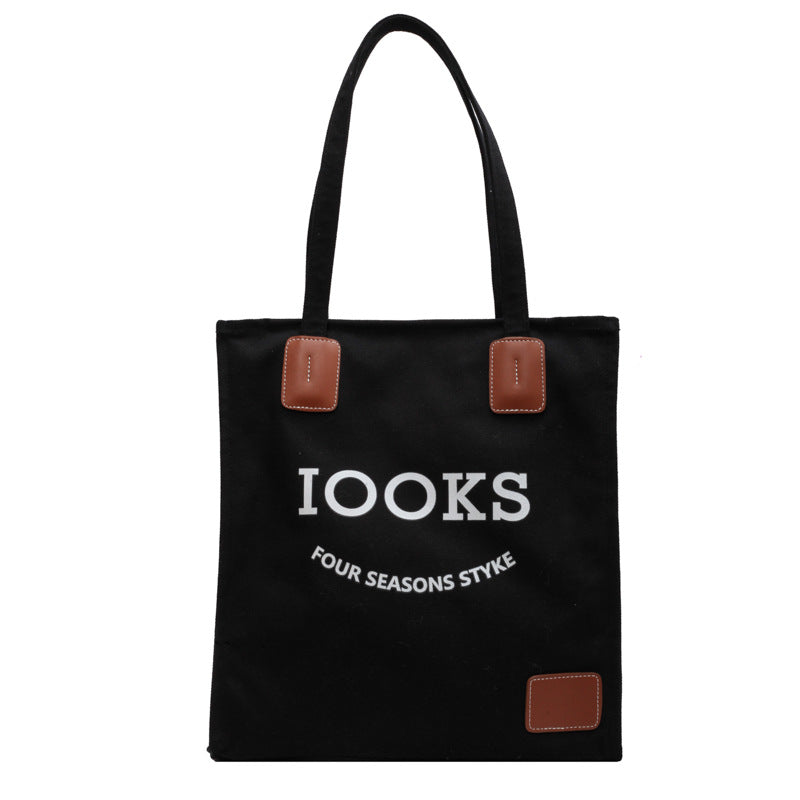 Chic Canvas Vertical Tote Bag