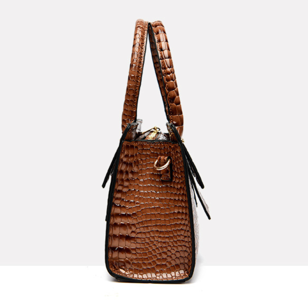 Croc Luxe Statement Handbag