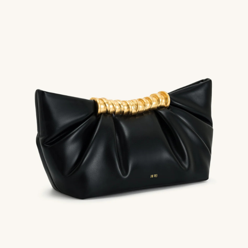 Leia Luxe Metal Pleated Dumpling Handbag