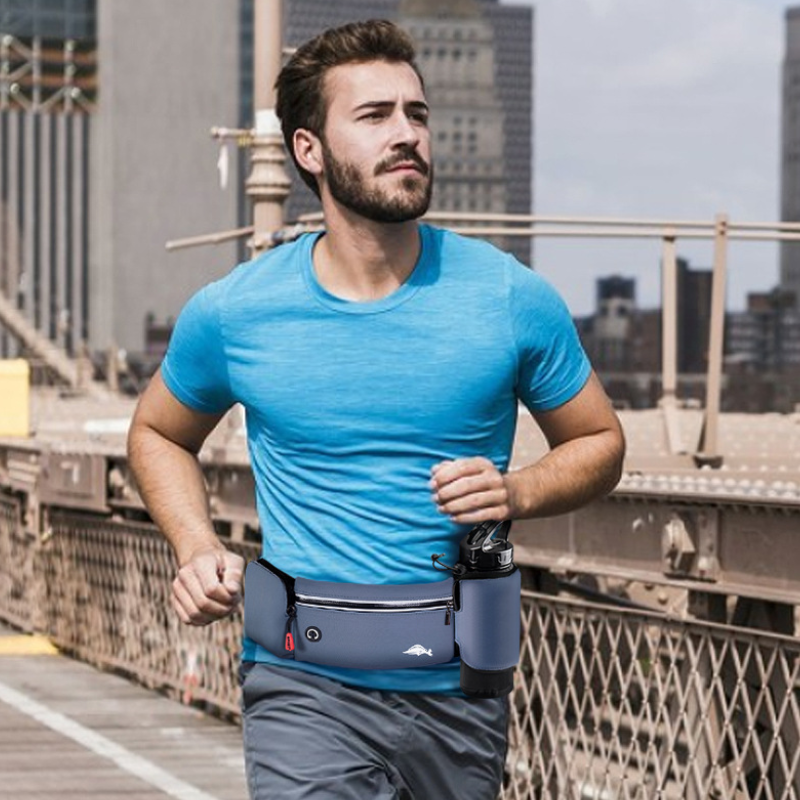 Waterproof Running Waist Bag with Bottle Holder