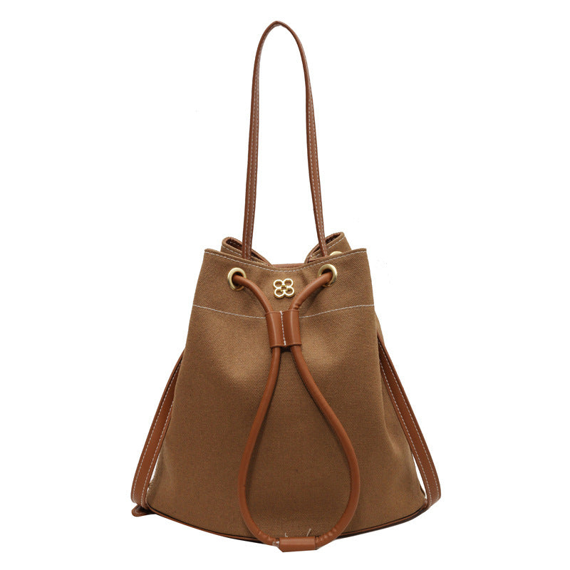 Drawstring Casual Nylon Bucket Bag