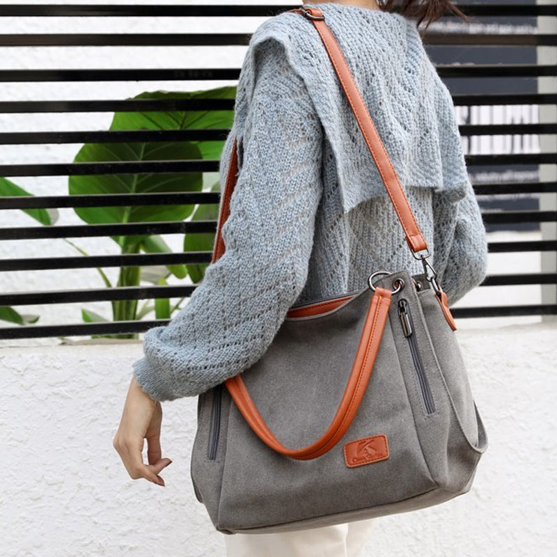 Casual Chic Canvas Shoulder Bag