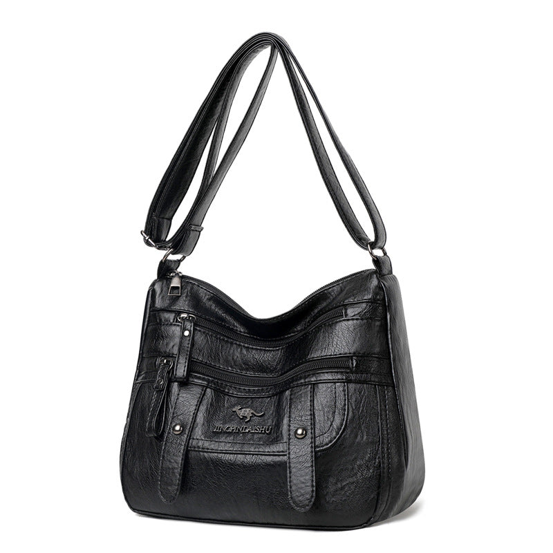 Retro PU Leather Crossbody Bag