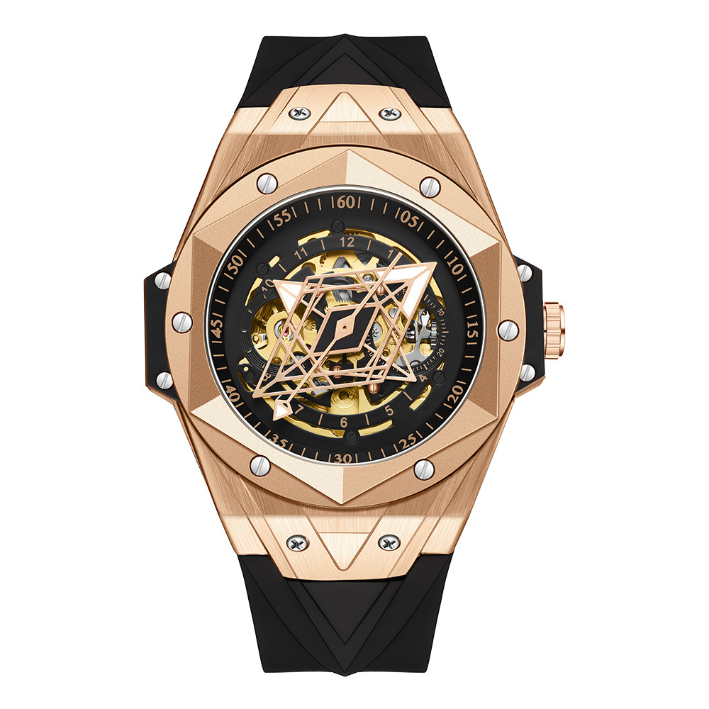 Geometric Skeleton Automatic Quartz Watch