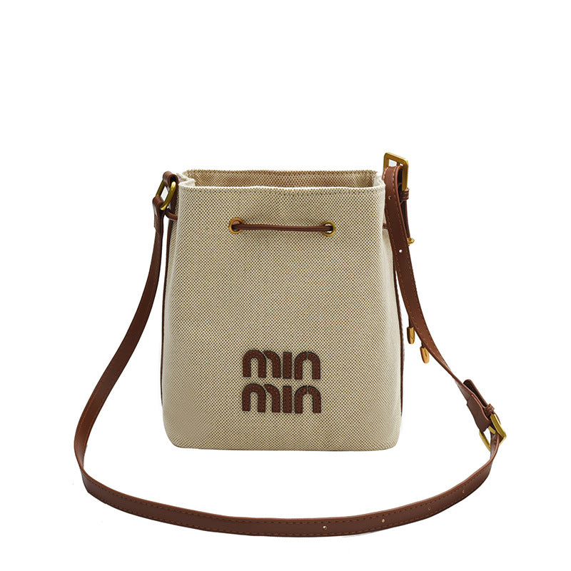 Stylish Contrast Bucket Bag