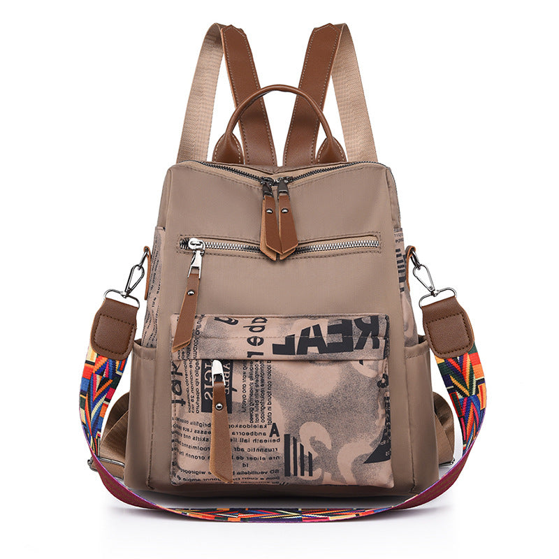 Borderless Contrast Oxford Backpack