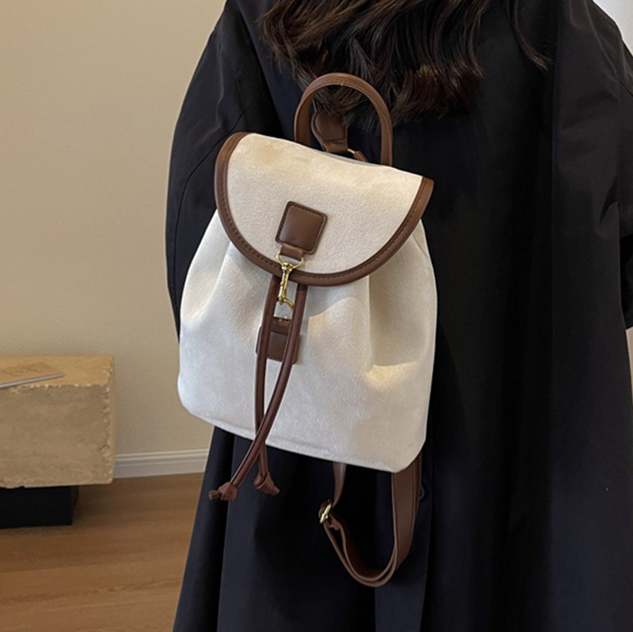 Flair Flap Drawstring Backpack