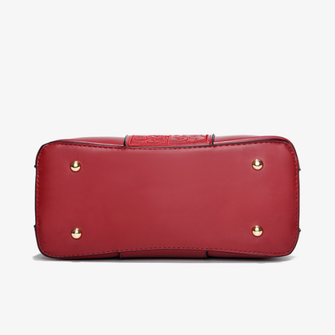 Radiant Red Elegance Handbag