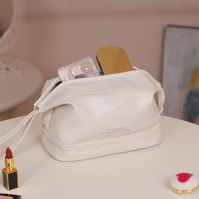 Double-Layer Portable Cosmetic Bag