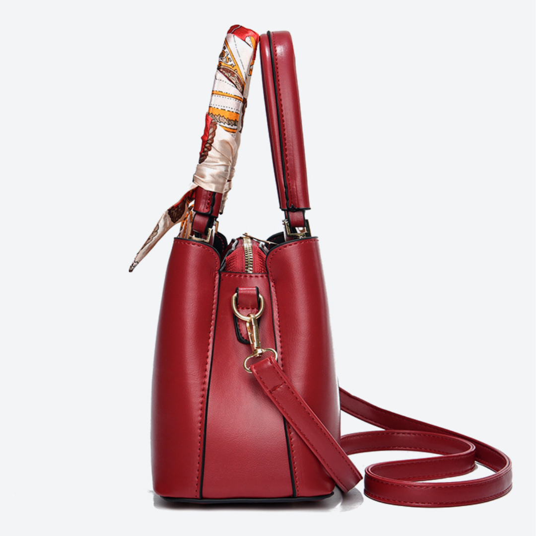 Radiant Red Elegance Handbag