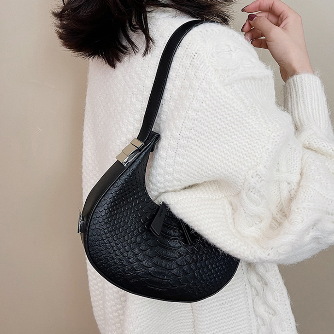 Crocodile Pattern Saddle Bag