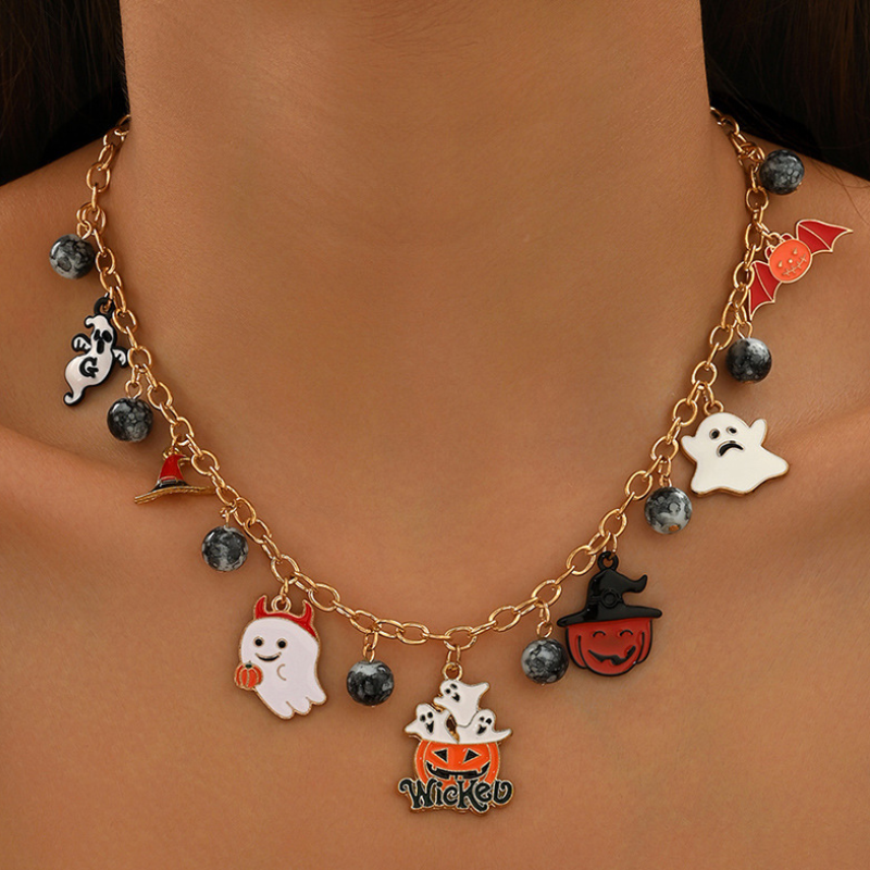 Midnight Charm Women’s Halloween Pendant Necklace