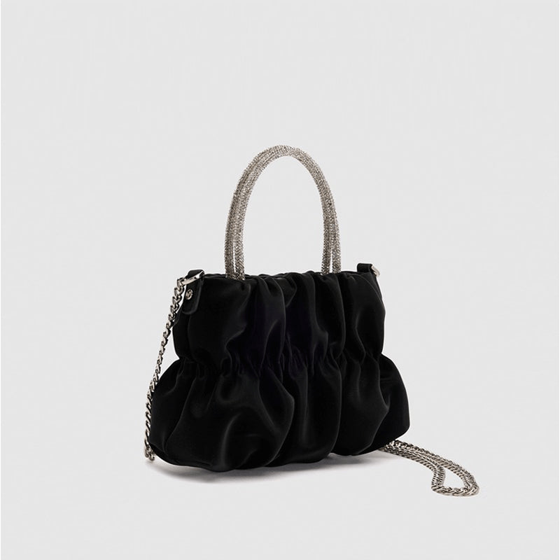 Pleated Lady Style Crossbody Bag