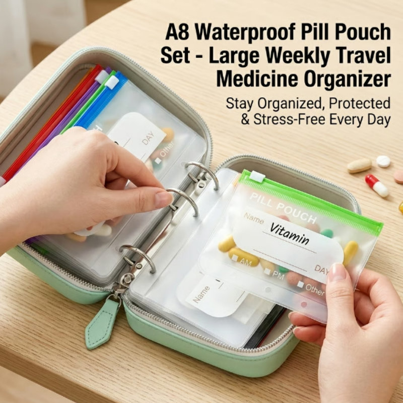 Portable Travel Pill Organizer Case