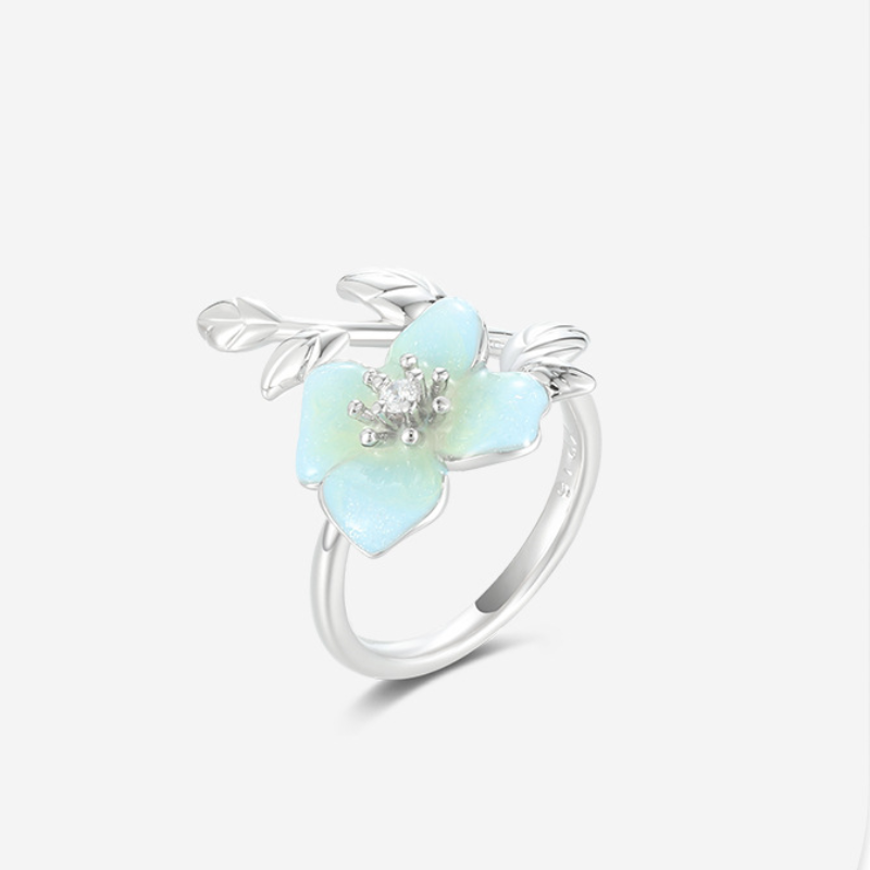 Four Leaf Oil Drop Ring