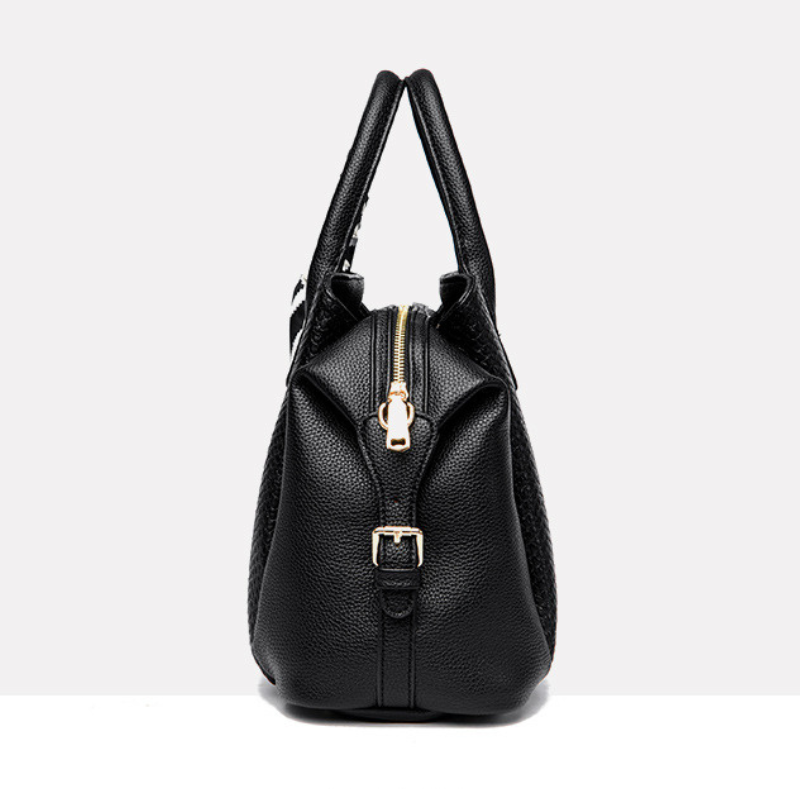 Elegant Crocodile Pattern Large Capacity Leather Handbag