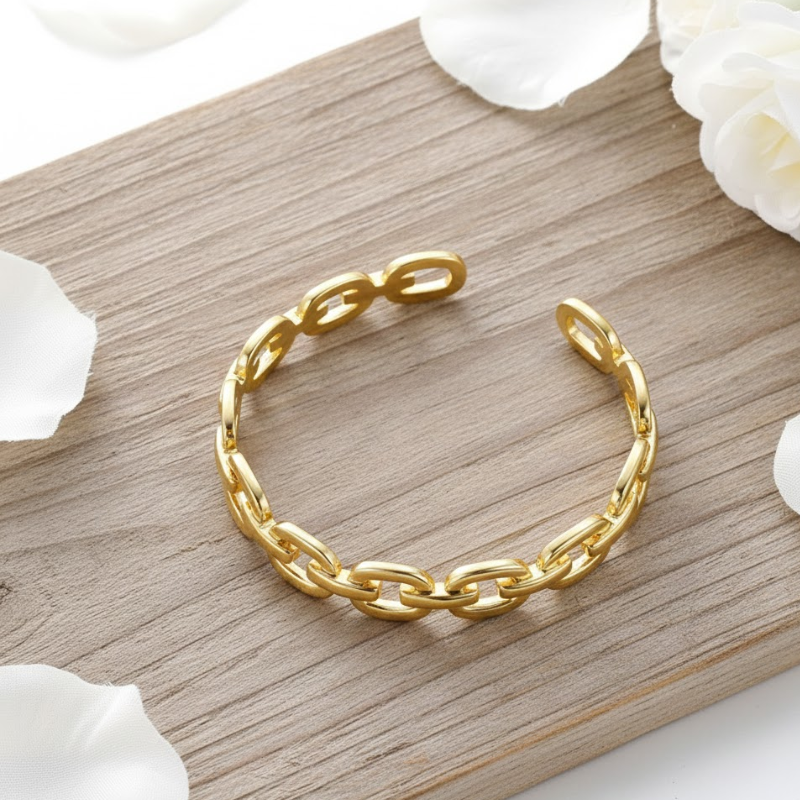 Minimalist Gold-Plated Chain Bracelet