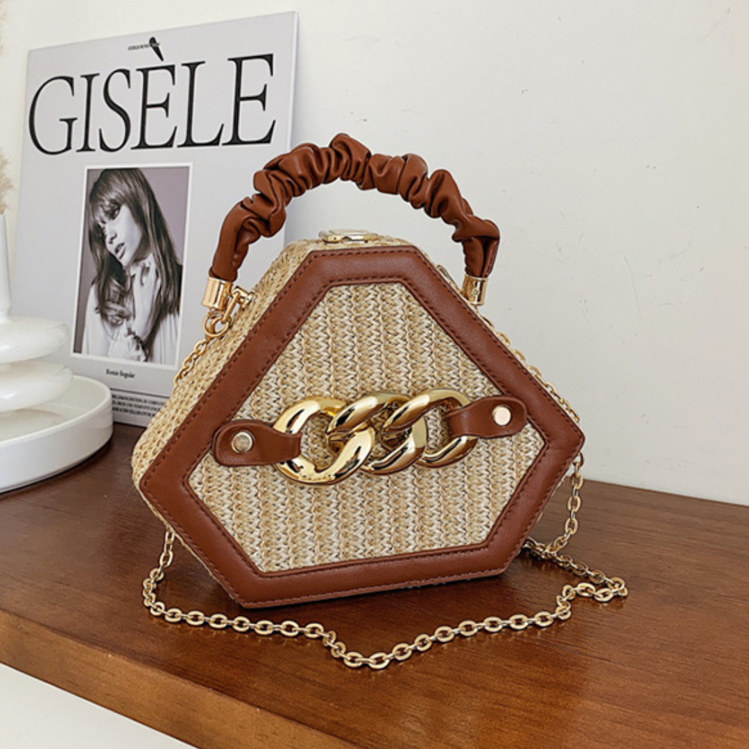 Versatile Chain Textured Handbag