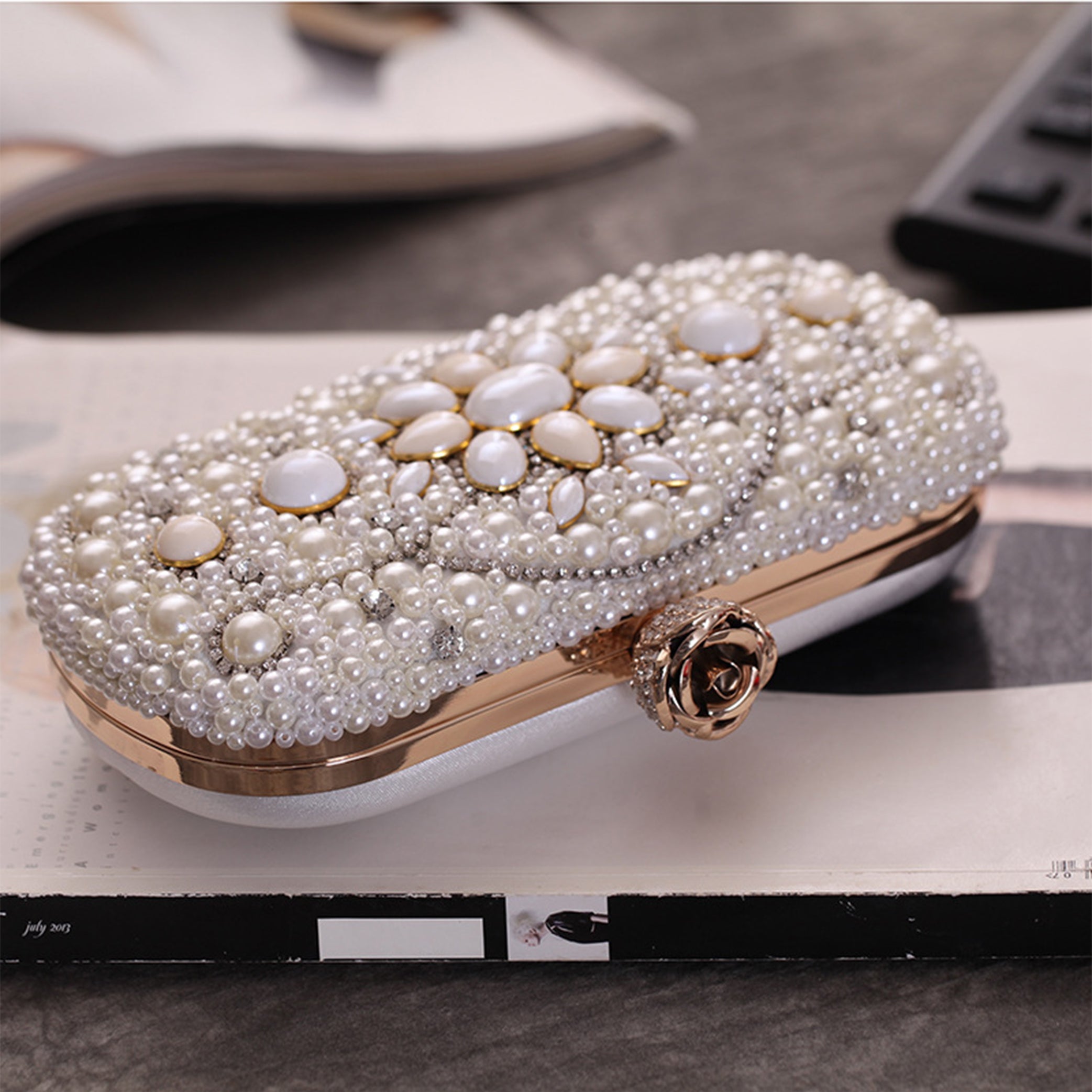 White Pearls Radiant Clutch