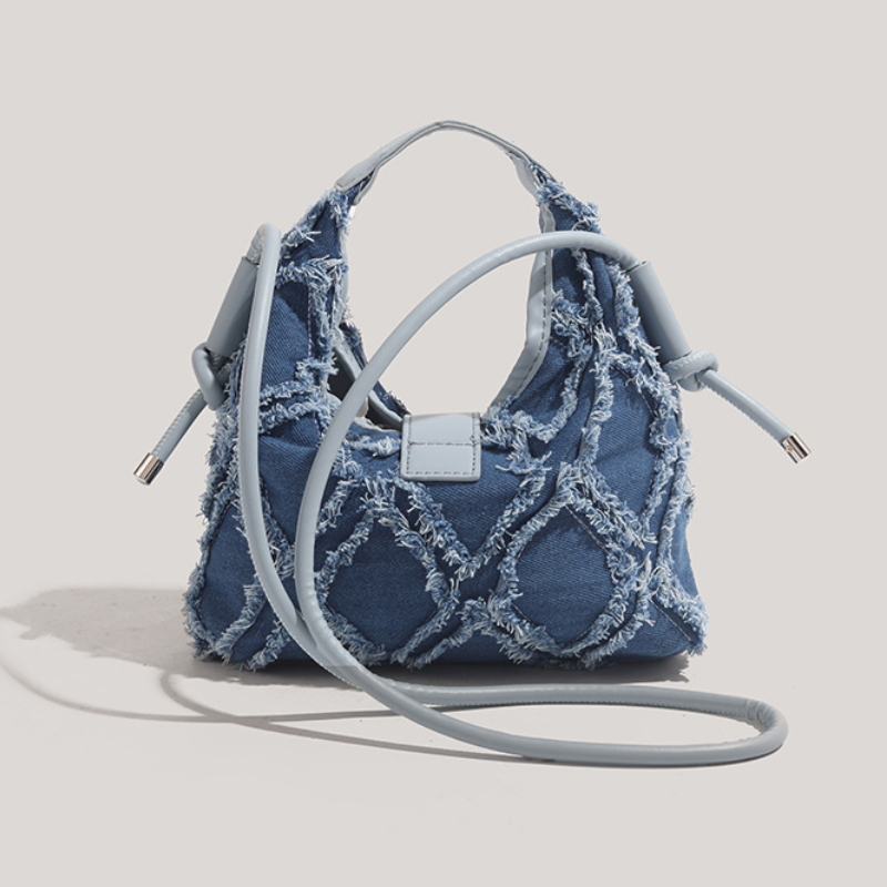Women’s Crescent Moon Denim Handbag