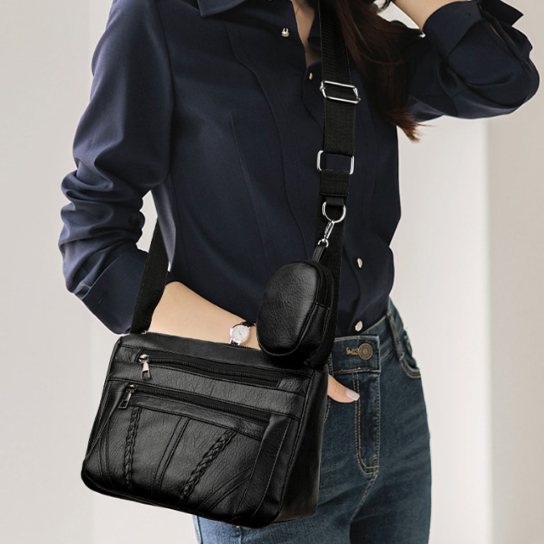 Wide Shoulder Strap Crossbody Bag