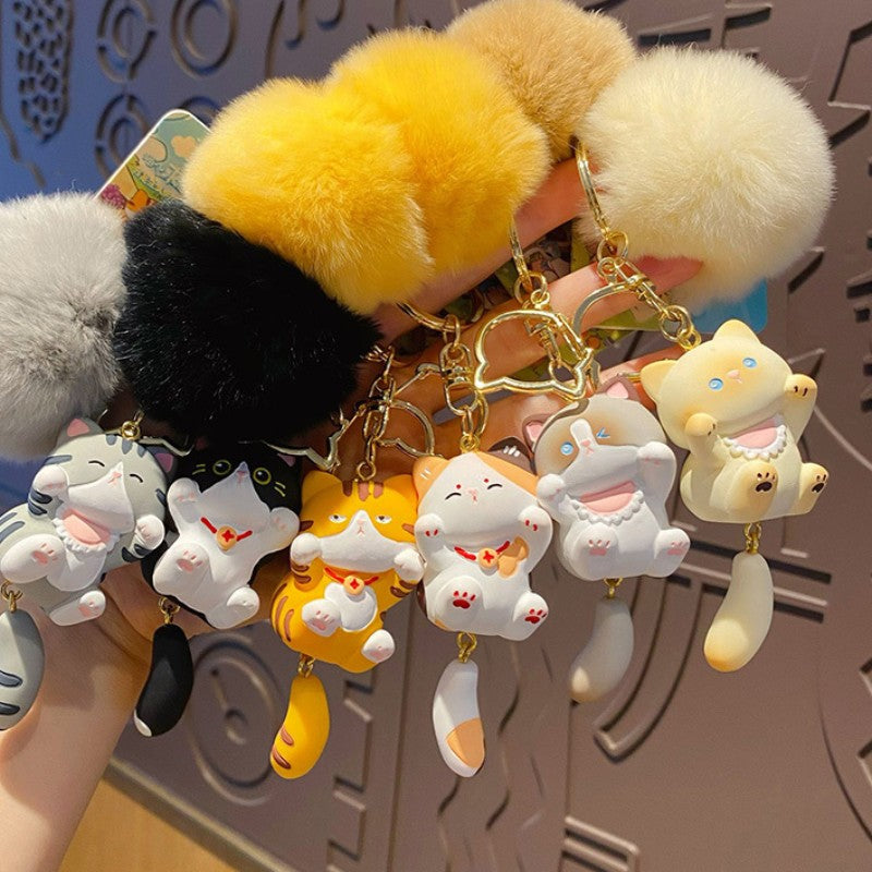 Plush Siamese Cat Bag Charm