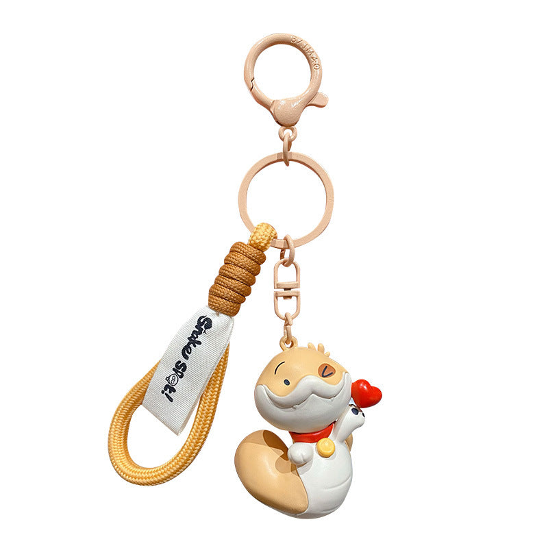 Puppy Snake Love Keychain