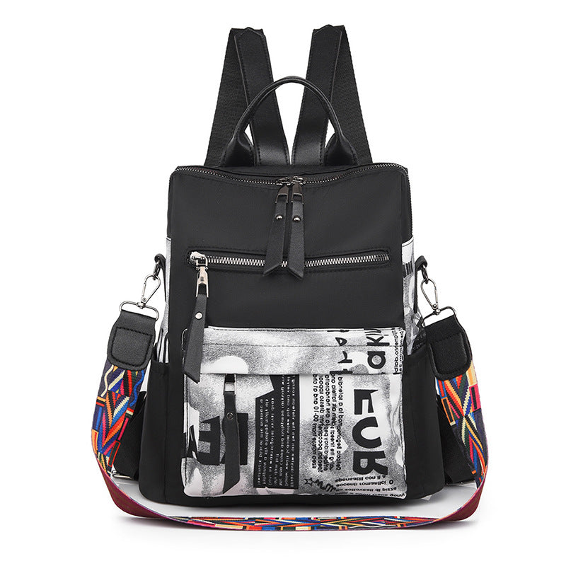 Borderless Contrast Oxford Backpack