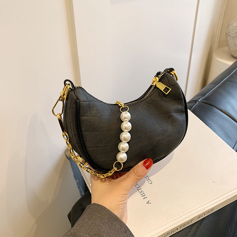 Women's Diamond Chain Saddle Bag