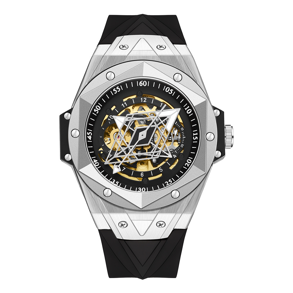 Geometric Skeleton Automatic Quartz Watch