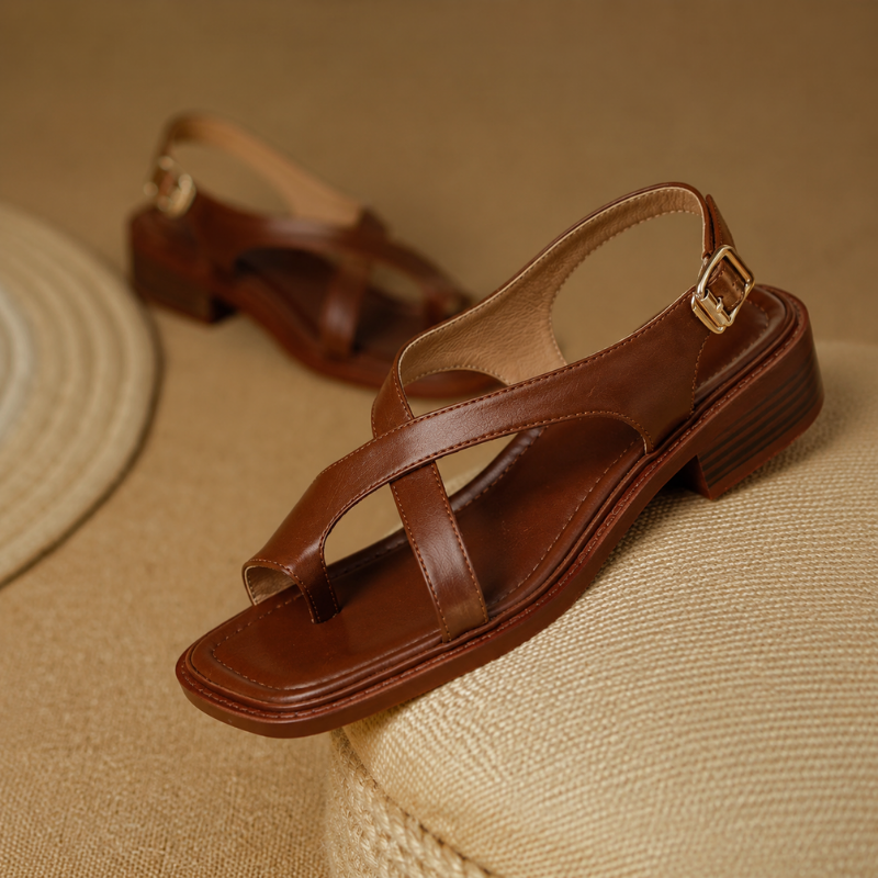 Rivelle Square-Toe Slip-On Sandals
