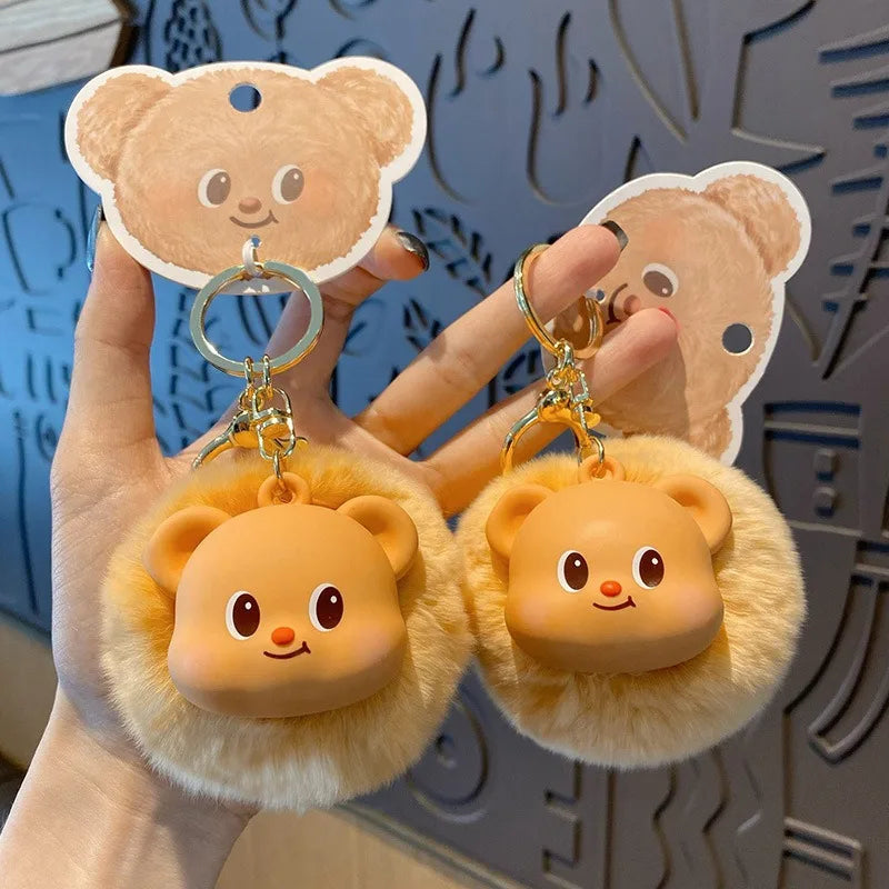 Soft Bear Fluffy Keychain