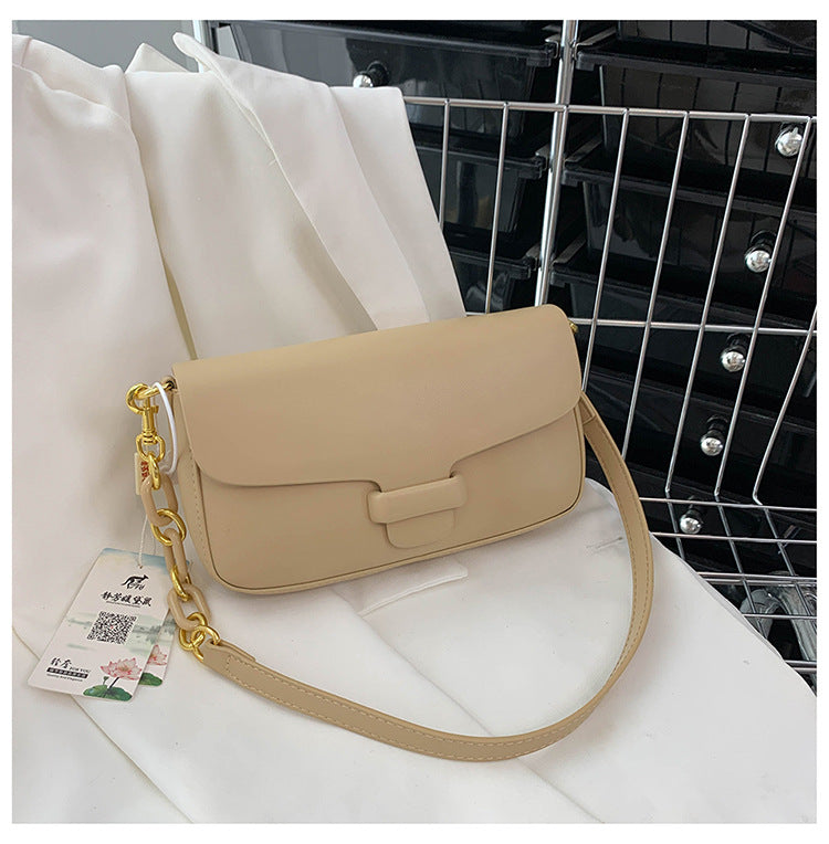 Niche Design Cream Shoulder Bag