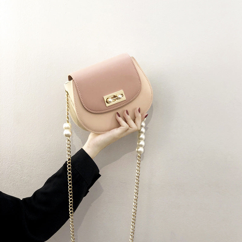 Summer Fashion Chain  Mini Saddle Bag