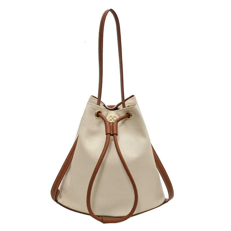 Drawstring Casual Nylon Bucket Bag