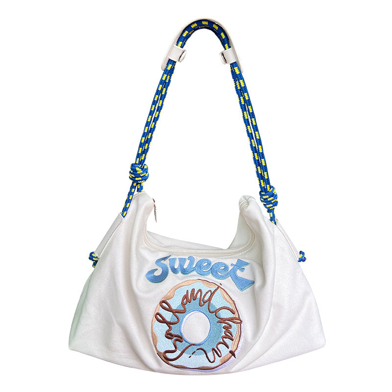 Canvas Craze Embroidered Shoulder Bag