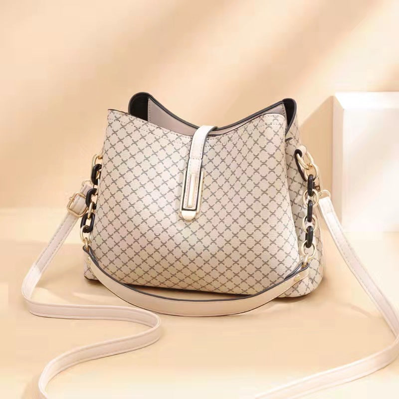 Large Capacity Triple Layer PU Leather Shoulder Messenger Bag