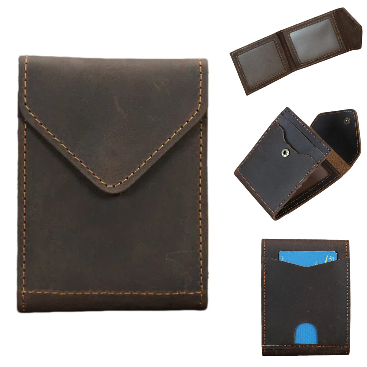 Vintage Craft Men’s Genuine Leather Magnetic Wallet