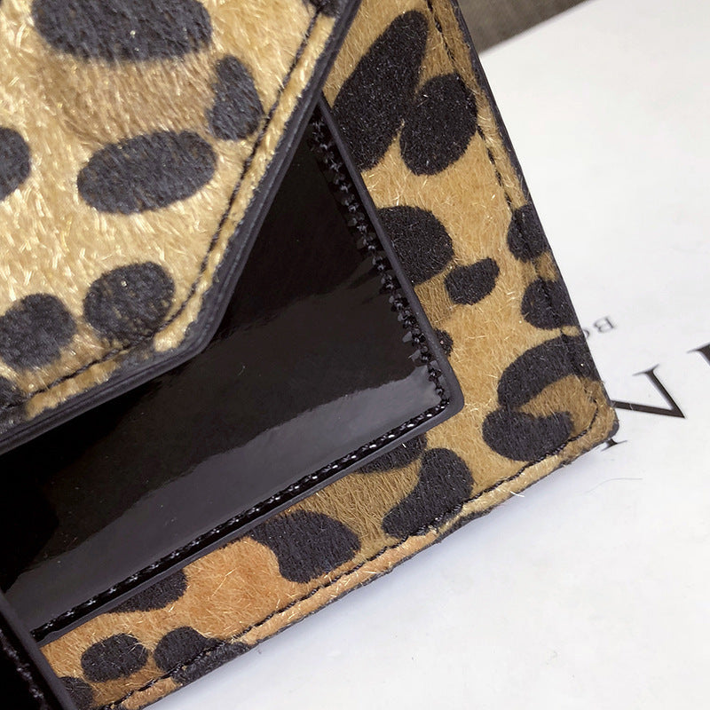 Leopard Print Small Flap Women Bags