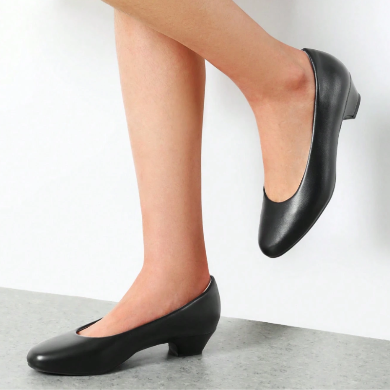 Elegant Square Toe Low Heel Pumps